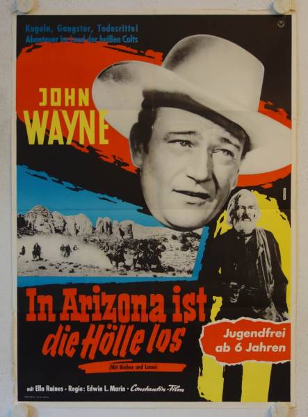 Tall in the Saddle re-release german movie poster